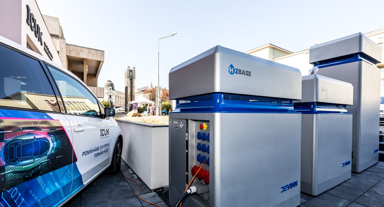 Photo of electric vehicle (EV) charging stations, showcasing Worthington Steel's place in the global EV market.