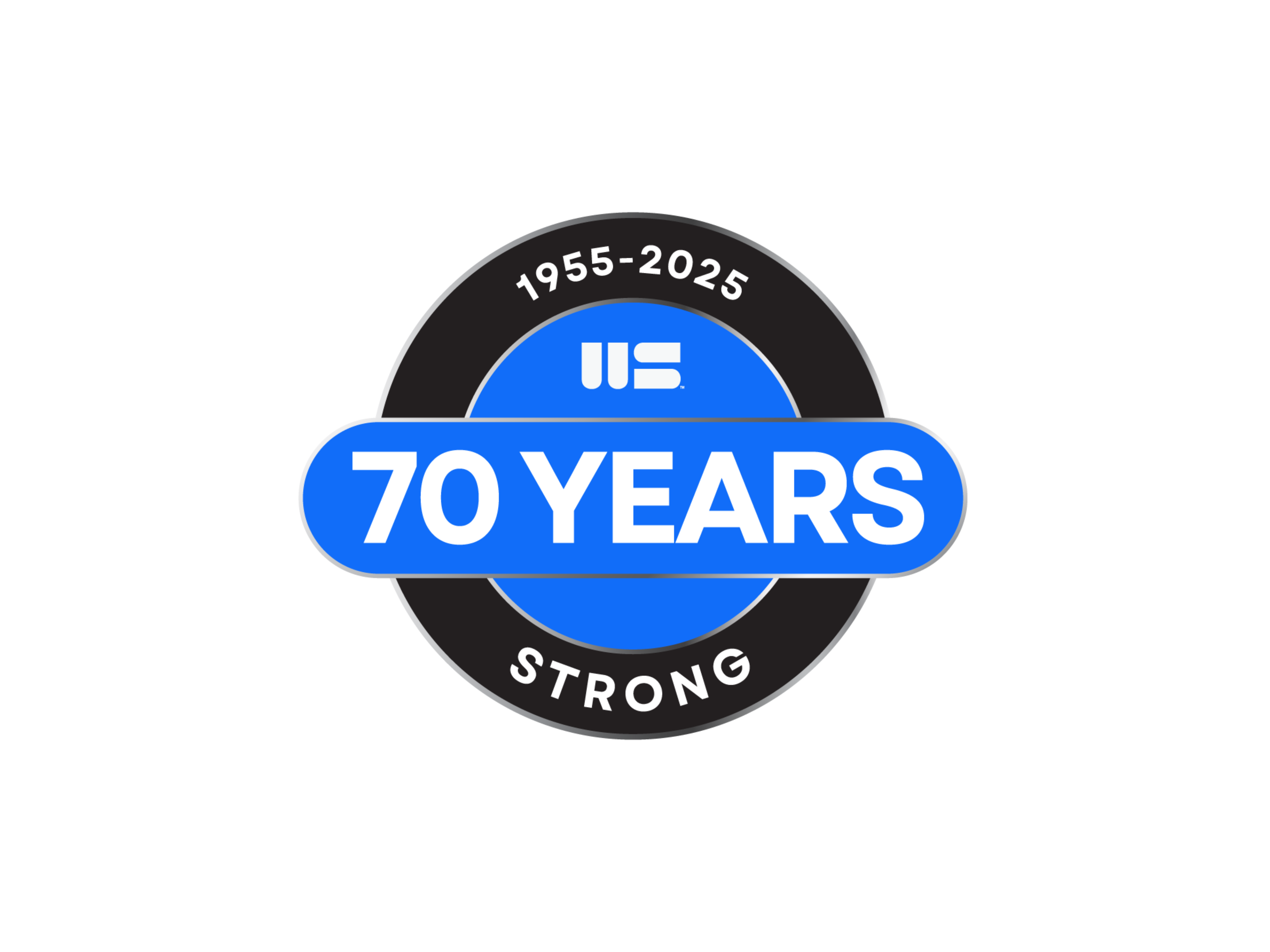 Worthington Steel 70-year anniversary logo featuring Strong For Good branding.