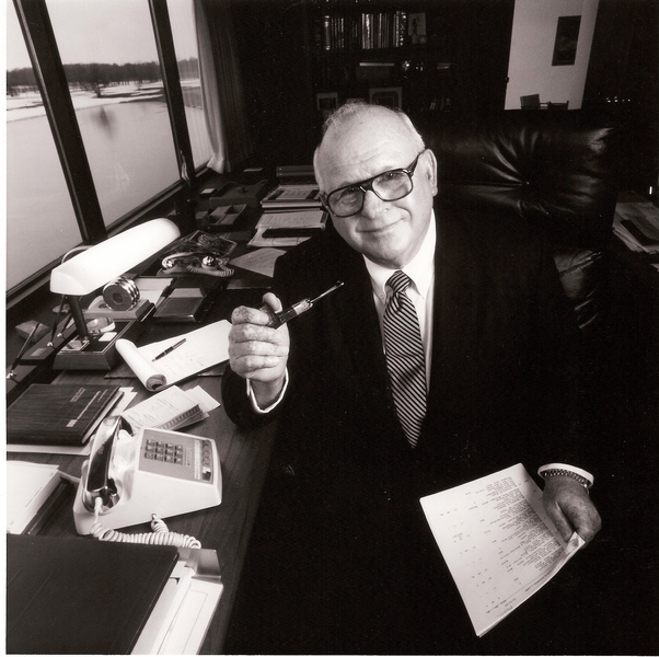 Our Founder, John H. McConnell, in his office at Worthington Steel.